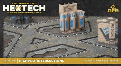 Trinity City Highway Intersections (x10) Battlefield in a Box Battletech Terrain