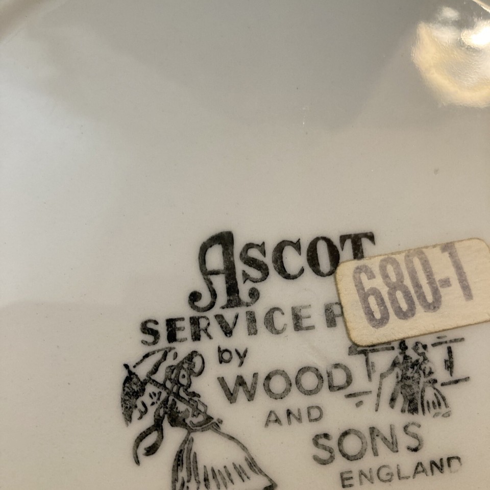 Vintage Country Scene Ascot Service Plate by Wood and Sons England 10 1