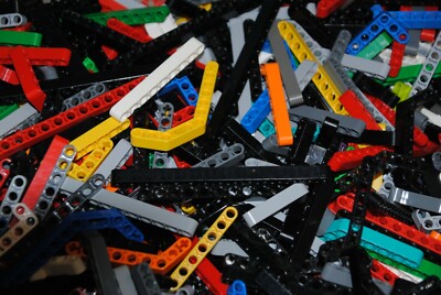 LEGO   Technic 100 x Stück Lochbalken Liftarme Lochstangen Gemischt Technik