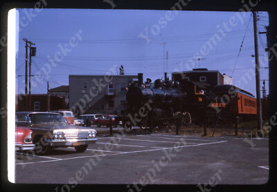 sl08 Original Slide 1960's Railroad train Arcade Attica downtown 238a