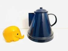 🟠 Vintage Kitchen grande bollitore smaltato blu Modernariato & Vintage