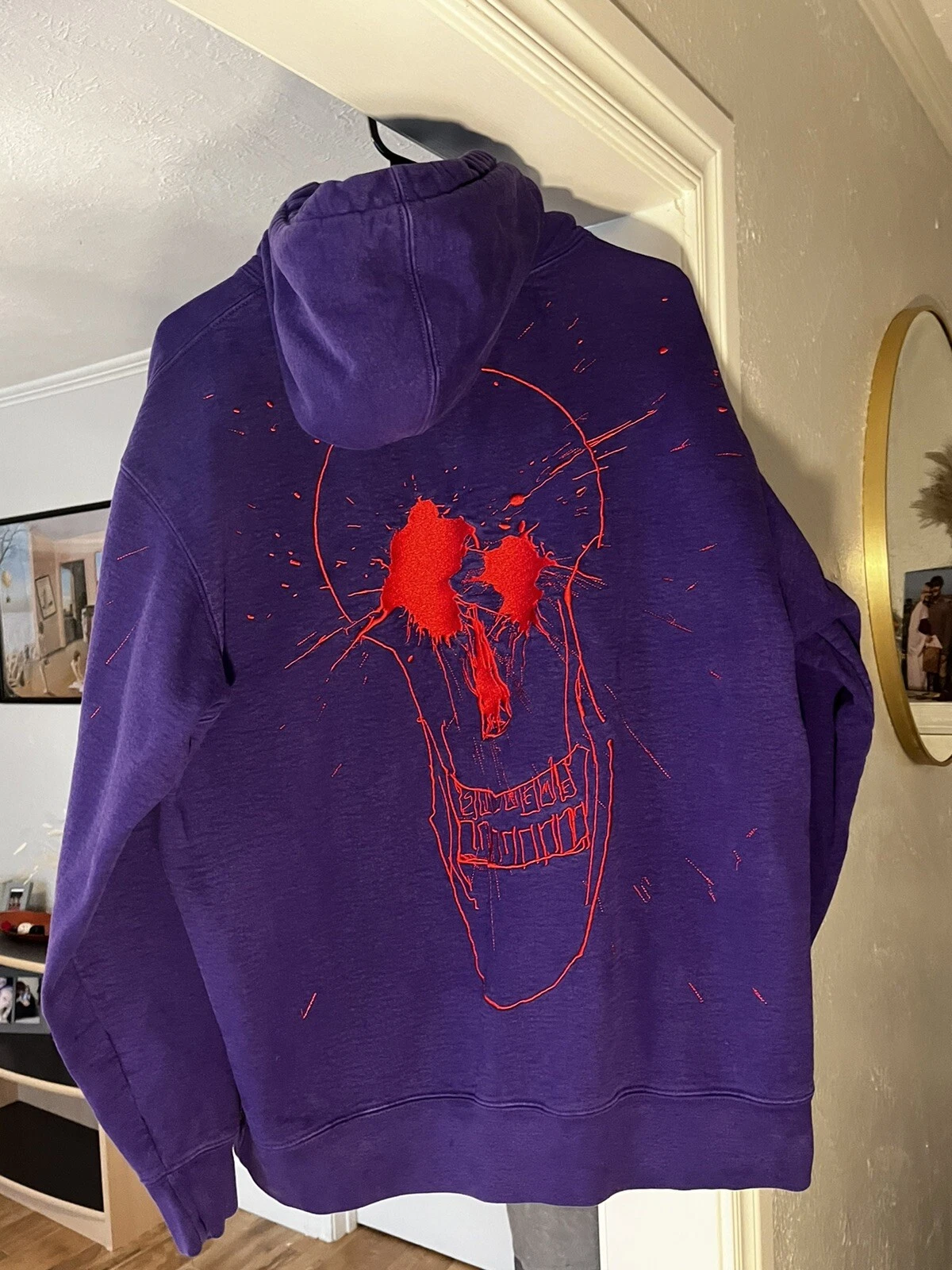 Sweat shirt à capuche violet Supreme Ralph Steadman Skull (taille L) SS22