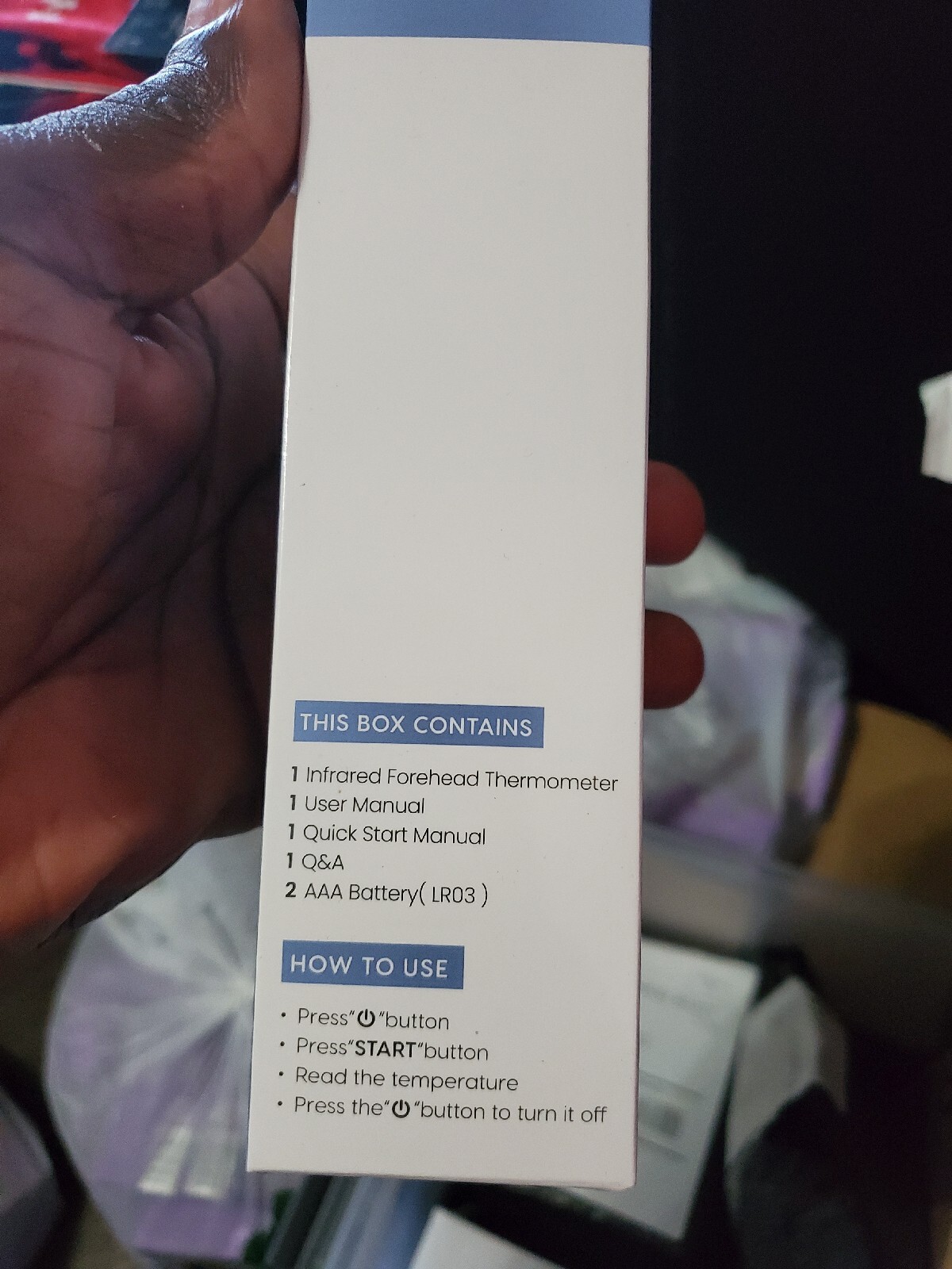 Femometer Forehead Thermometer for Adults and Kids, Missing battery