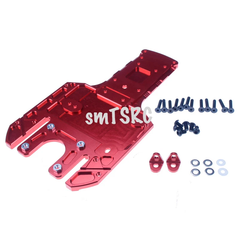 Alloy CNC Rear Chassis Plate 6061 Aluminum Fit 1/5 HPI BAJA RV KM 5B 5T 5SC - Image 3 of 4
