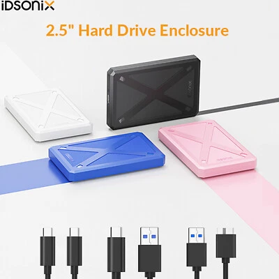 IDSONIX 2.5" Inch SATA USB 3.0 Hard Drive Disk HDD SSD Enclosure External Laptop Case UK