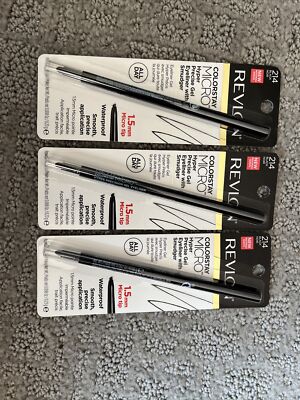 3x Revlon Colorstay 214 Black Micro Hyper Precise Gel Eyeliner NEW!