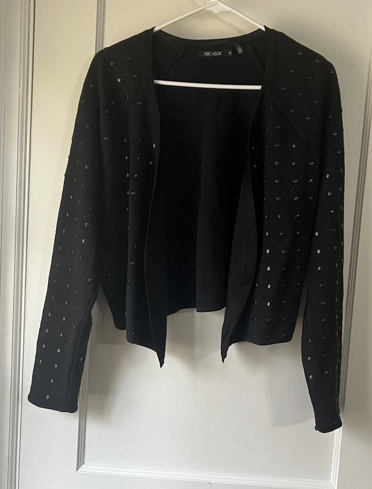 NIC & Zoe Cárdigan Suéter Negro Talla M Foto 3 de 4
