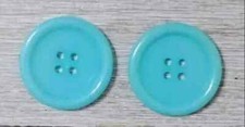 light blue large plastic buttons sewing 4 holes 1 1/8 inch
