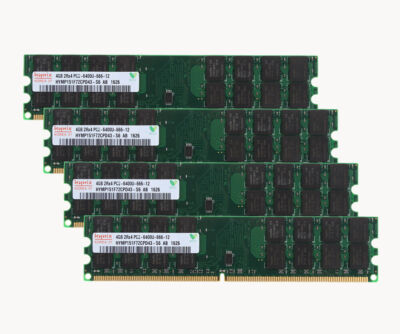 16 GB Hynix 16GB 4X 4GB PC2-6400U 2RX4 DDR2-800MHZ DIMM Memory Only Fr AMD,chips