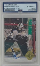 Manon Rheaume Signed 1993 Classic Four Sport NHL Lighting Hockey Card #253 PSA