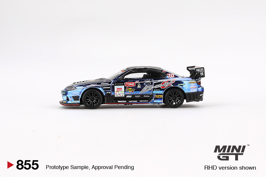 ミニカー Nissan Silvia (S15) Top Secret Mini GT 1:64 Nissan Silvia Top Secret (S15) – Silver – Mijo