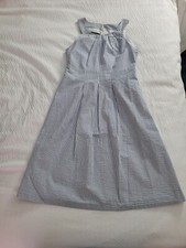 Nine West blue and white stripped Cotton summer dress, size 8