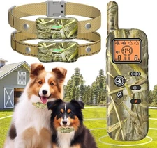 Htcuto Wireless Dog Fence System 2 Dogs 856 Acre Adjustable Dog Electric collars