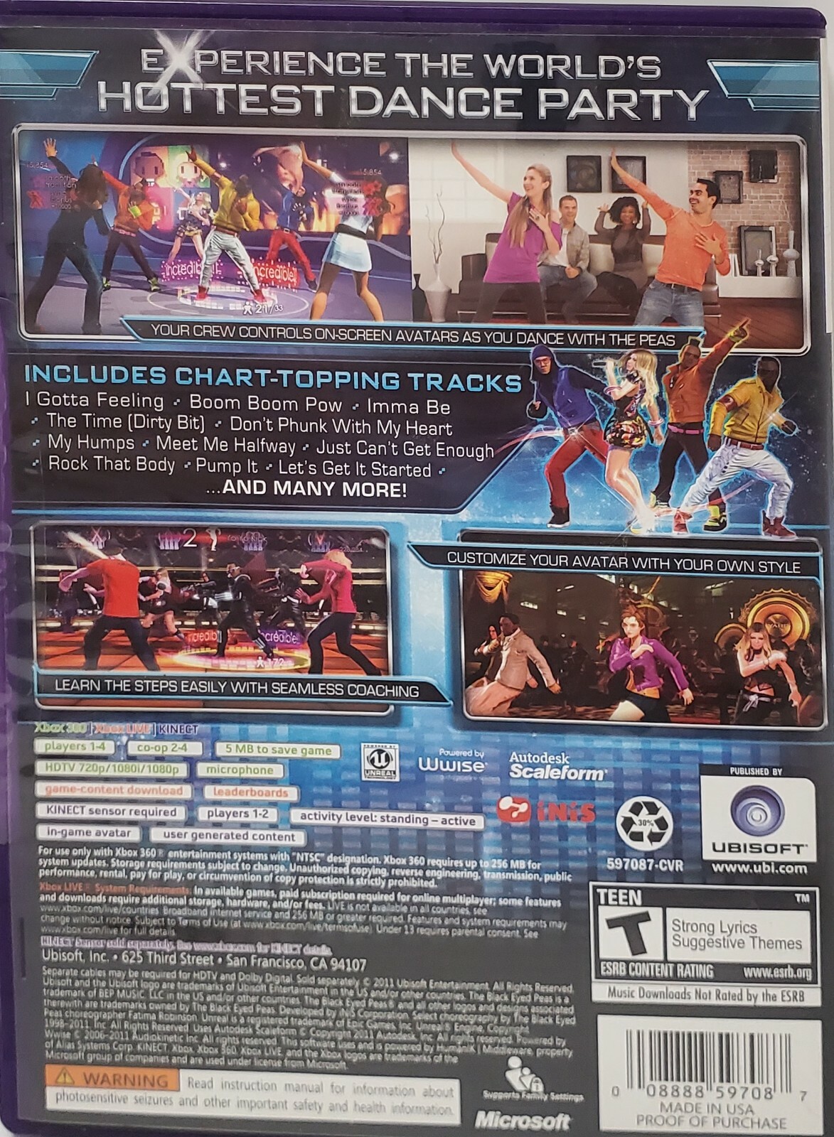 The Black Eyed Peas Experience Xbox 360 8888597087 eBay