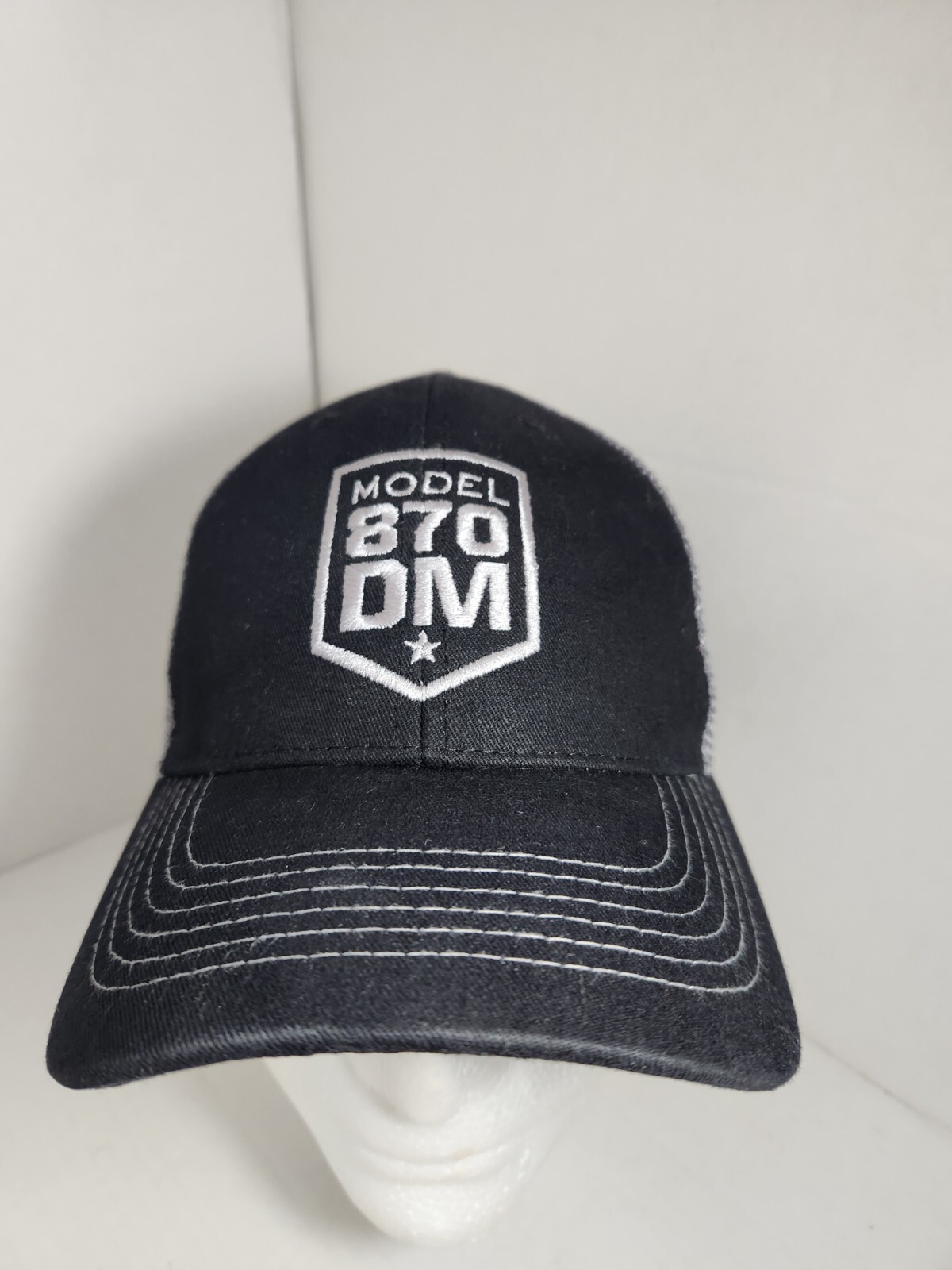 Remington Gun Makers Model 870 DM Black Gray Mesh Snapback Baseball Hat