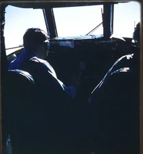 Inside cockpit of small plane - 1950s Stereo Realist Slide Kodachrome #949