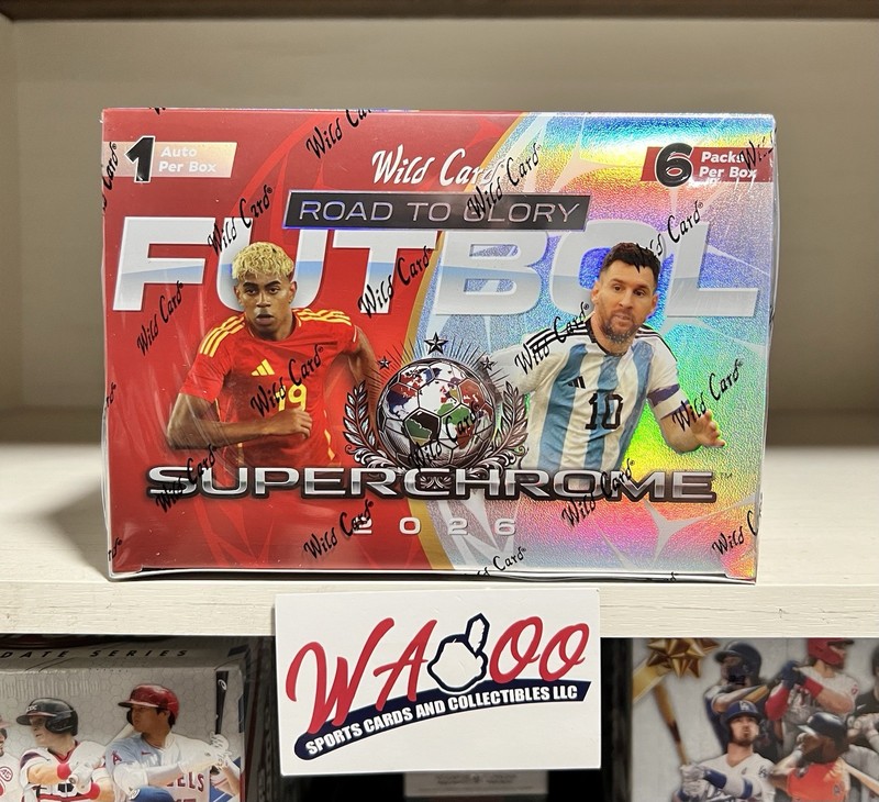 2026 Wild Card SuperChrome Futbol Soccer Road To Glory Factory Sealed Hobby Box