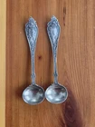 Antique Gorham Strasbourg Sterling Silver Individual Salt Spoons - (2) .271 Oz