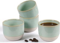Espressotassen 4Er-Set Doppelwandig Keramik GrüN FüR Nespresso Espressomaschine