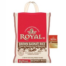 Royal Brown Basmati Rice 10 Pound Long Grain Naturally Aromatic Non Sticky