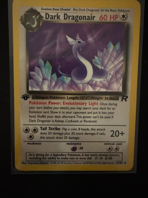 Pokemon Card - Dark Dragonair 1st Edition Team Rocket 33/82 Uncommon