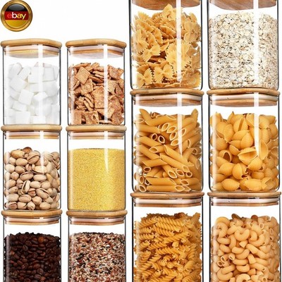 Vtopmart 12er Set Vorratsgläser Mit Deckel, 2 Größen : 1200ml x 6, 600ml x 6, Vo