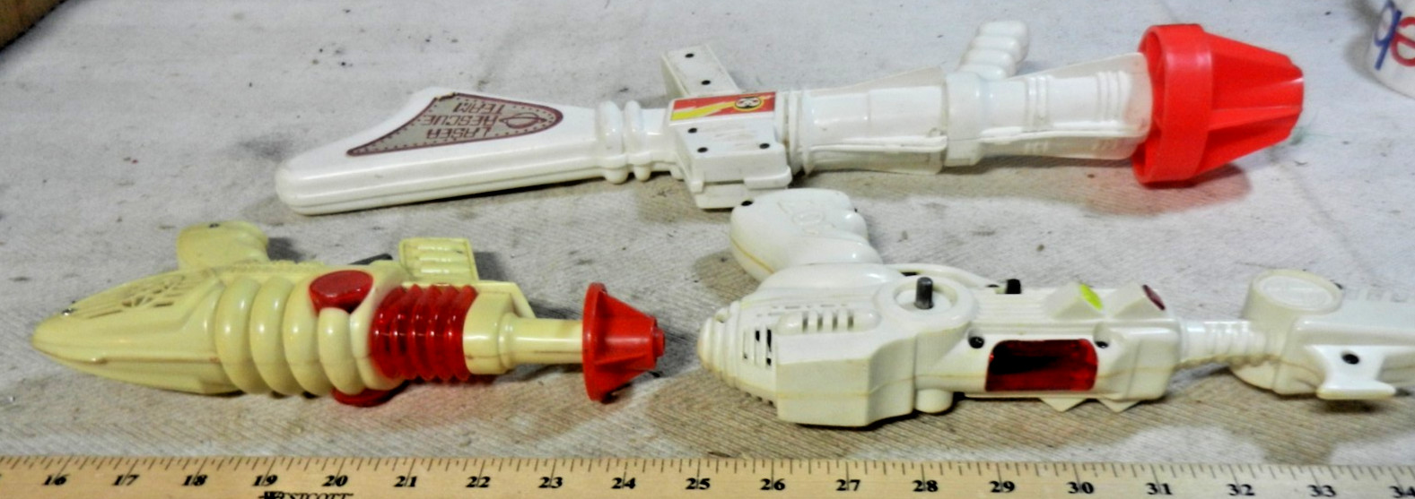 Tim-Mee Toys Laser Rescue Team + 107 and Space Pilot Ray Gun toys (C)