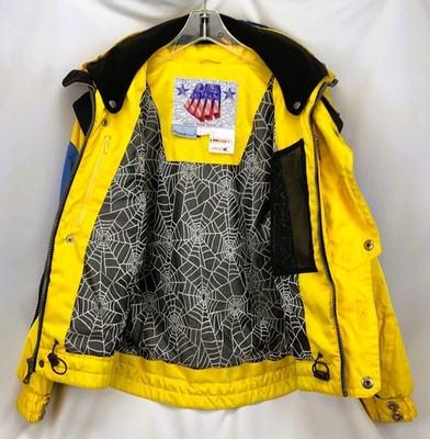USA US SKI TEAM SPYDER Vintage Ski Jacket Yellow ~ Men's Size