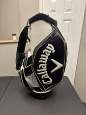 NEW WITH TAGS CALLAWAY STAFF BAG - BLACK  WHITE