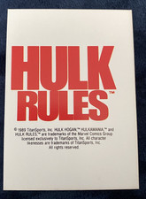 1990 Classic WWF - Hulk Hogan #145 Logo Contest Back, Wrestling, HULK RULES