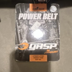 GASP Power Belt 13mm Leather/Suede 4in Powerlifting Belt 33-41in Black/Brown