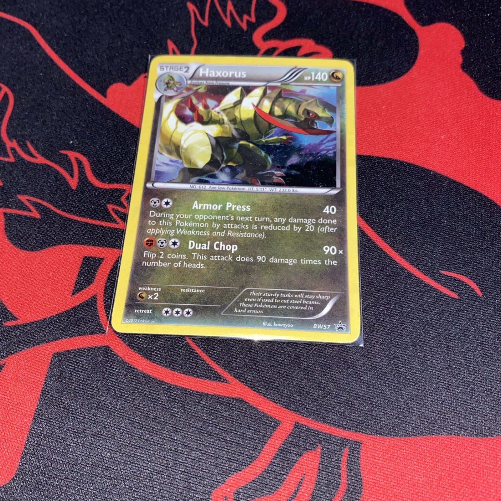 Pokémon TCG Haxorus BW57 Holo Black White Promo Card LP 2012