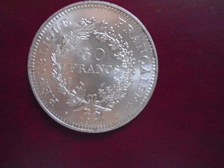 FRANCE pièce argent 50frs Hercule