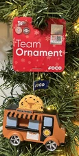 Texas Longhorn Cookie Food Truck Christmas Team Ornament Austin FOCO UTA NWT