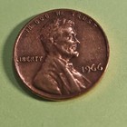 1966 No Mint Mark Lincoln Copper Wheat Penny One Cent — photo 1