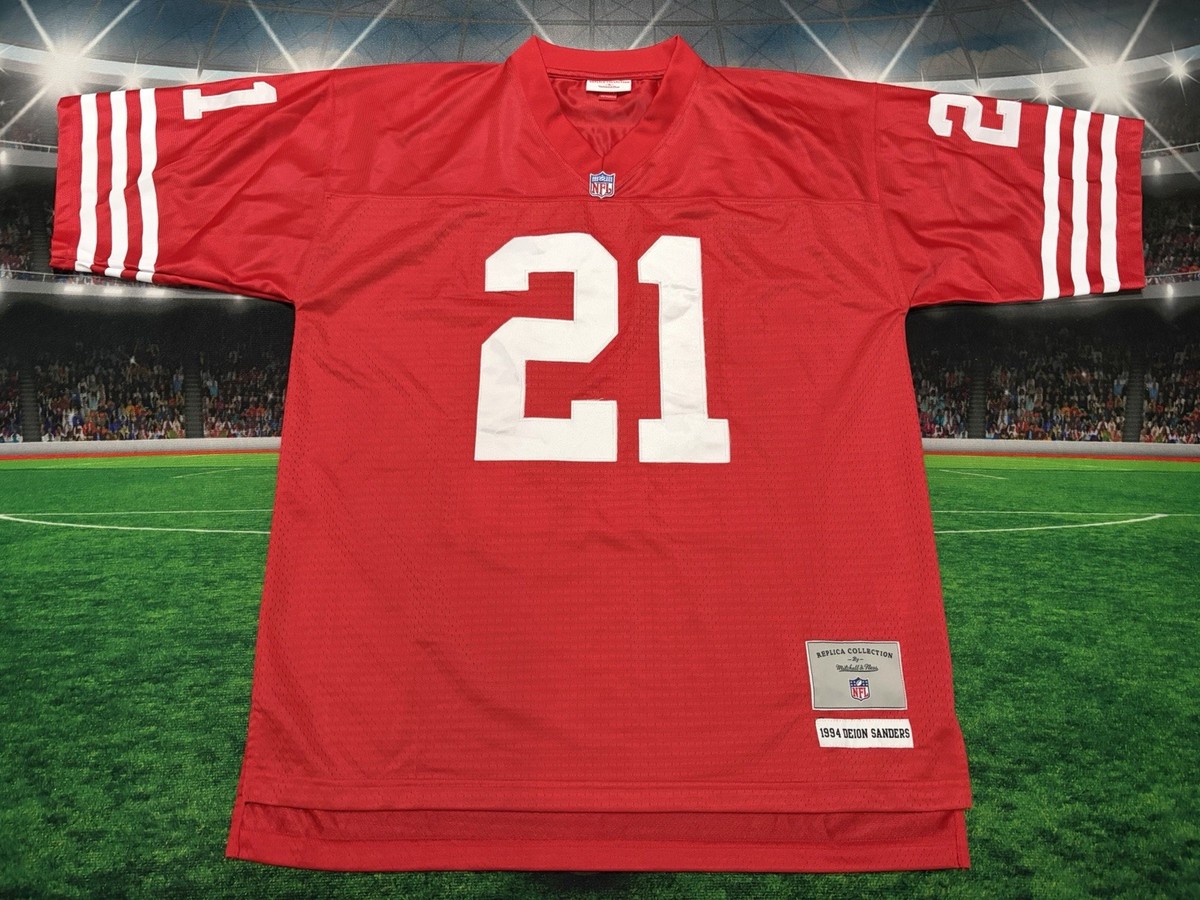 Deion Sanders Mitchell & Ness 1994 San Francisco 49ers Jersey Sz