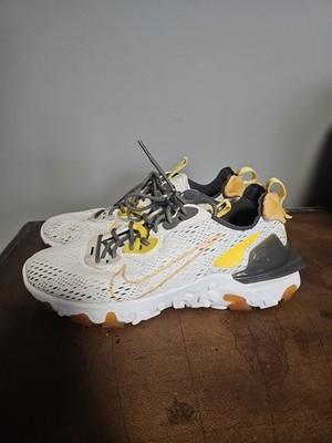 Nike React Vision Honeycomb Mens Size 10.5 US White Yellow Gray Shoes CD4373-100