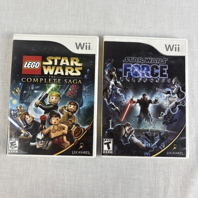 Nintendo Wii Star Wars Bundle Of 2 Games Lego Complete Saga & Force Unleashed