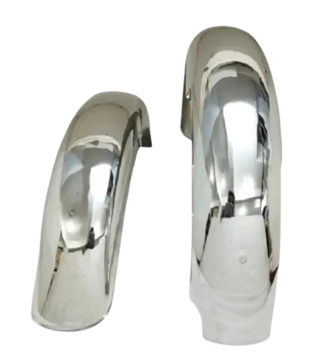 ADEQUADO PARA BSA A50 A65 C15 A10 GUARDA-LAMAS DIANTEIRO E TRASEIRO AÇO CROMADO INÍCIO DE 1960 - Imagem 4 de 4