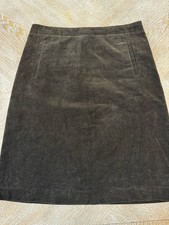 J. Crew Brown A-line Corduroy Skirt Sz 8 Side Zip Waist 32 Length 24 Pockets