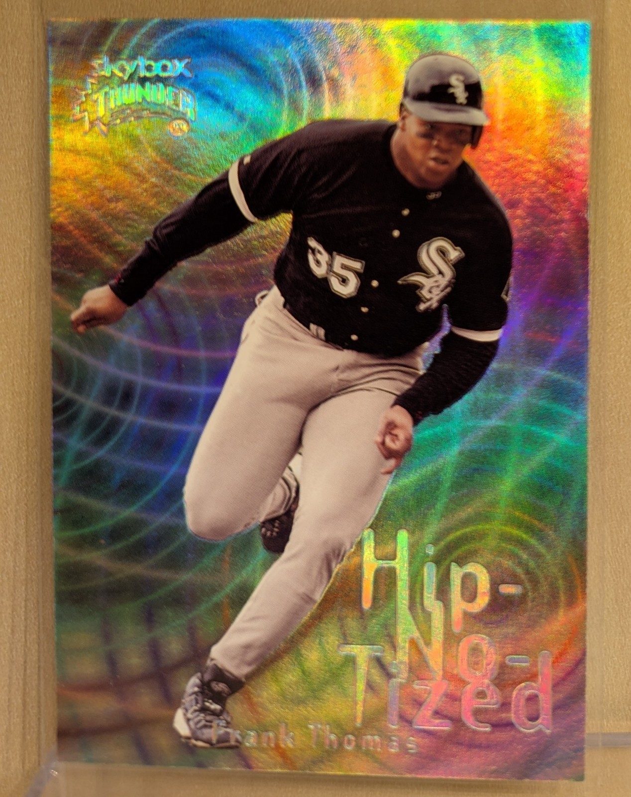 1999 Skybox Thunder HIP-NO-TIZED 13 Frank Thomas White Sox Refractor RARE INSERT