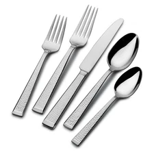 Mikasa Kyler 65 Piece Stainless Steel Flatware Set for 12 Modern Elegance