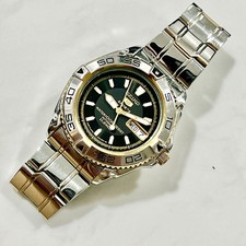 Vintage Seiko 5 Sports 7S36-00Y0 Automatic Black Dial Men's 41mm JDM Watch RUNS