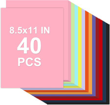 Cardstock 8.5 X 11, 10 Colors Colored Printer Paper 75 Lb/200 Gsm, 40 Sheets Col