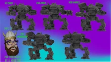ARS-V1 Ares Alternate Mech Model For Battletech 6mm-10mm-15mm
