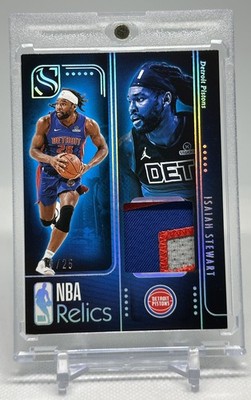 2024-25 Panini Silhouette Isaiah Stewart Game Worn Patch /25 #REL-BES 3 Color