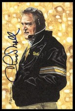 Chuck Noll Signed 1993 Goal Line Art GLAC Football Postcard Auto *GL98