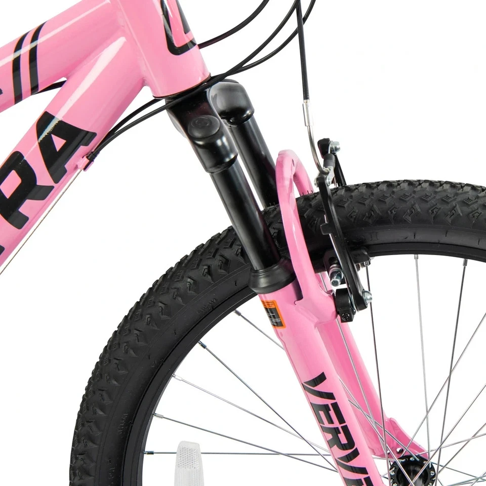 24″ Verve Ultra Mountain Bike Pink Shimano 18-Speed Gears Zoom Suspension - Image 4 of 4