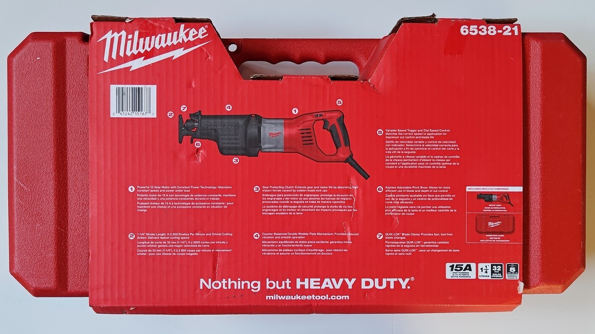 Milwaukee 6538-21 Super Sawzall Orbital Reciprocating Saw for sale