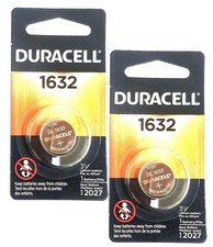 2 New Duracell CR1632 DL1632 Lithium Coin Cell Batteries 3V- USA Seller